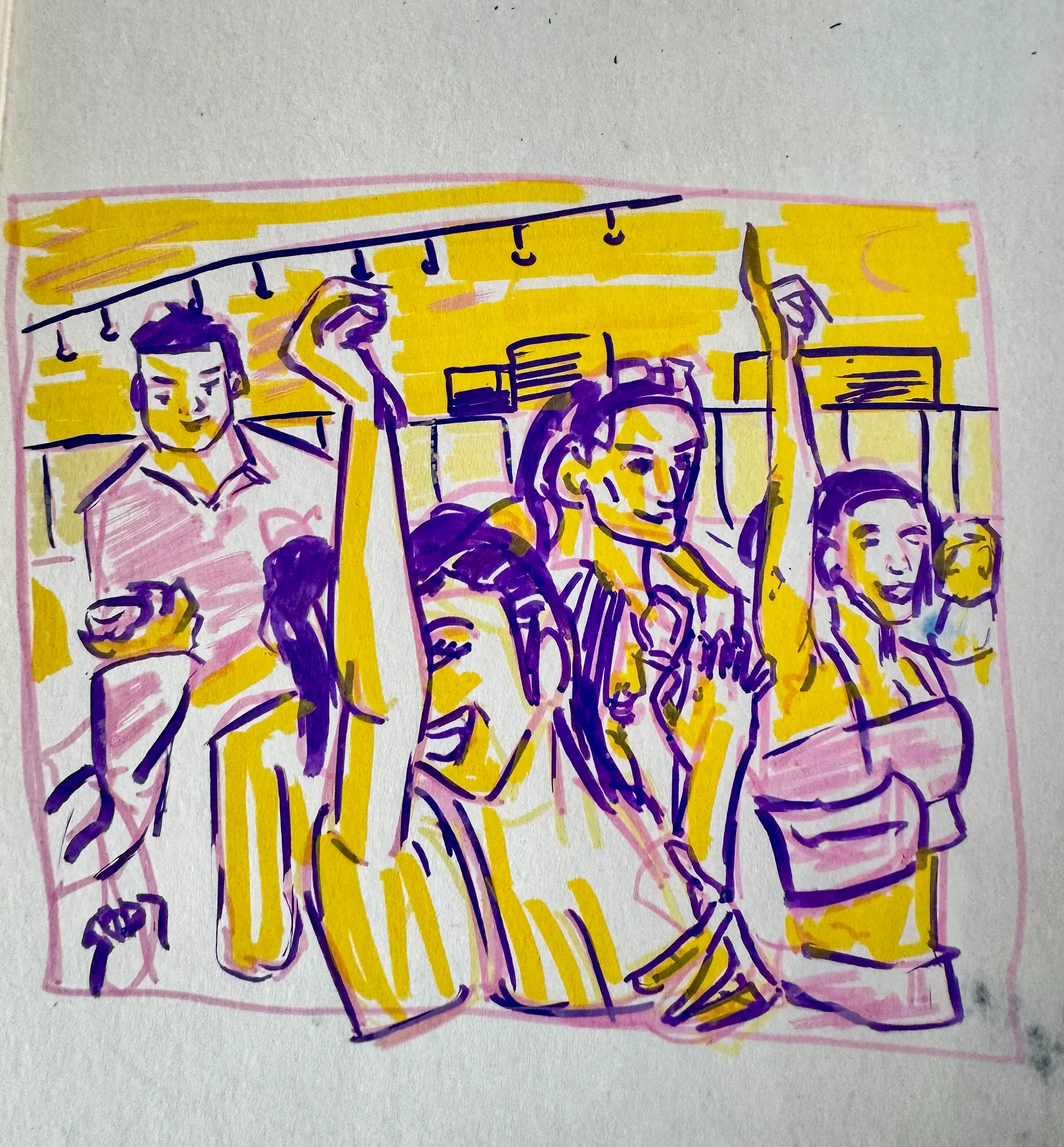 Rooftop Party Live Sketch